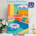 Pool Vacation Themed Painting Poster, Vibrant Minimalist Graphic Poster, Cheerful Summer-inspired Decor Suitable For Living Room, Bedroom Or Coastal_maomaolike.com