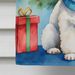 White Toy Poodle Christmas Reindeer House Flag Large Porch Sleeve Pole Decorative Outside Yard Banner Artwork Wall Hanging, Polyester, House Size, Multicolor_maomaolike.com