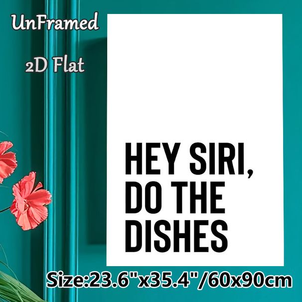 Witty Dishwashing Quote Painting Poster, Minimalist Black & White Text Poster, Playful Lighthearted Decor Ideal For Kitchen And Dining Areas_maomaolike.com