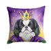 Japanese Chin King Of Mardi Gras Throw Pillow Machine Washable, Indoor Outdoor Decorative Pillow For Couch, Bed Or Patio, 18Hx18W_maomaolike.com