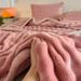 Rabbit Fur Plush Office Nap Shawl Lunch Break Thin Air Conditioning Sofa Cover Milk Coral Fleece Small Blanket_maomaolike.com