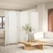 Room Divider, 6 Panel Folding Privacy Screen, 6FT Tall Portable Weave Partition Wall Divider For Bedroom, White_maomaolike.com