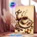 Coffee & Treats Themed Painting Poster, Vintage Hand-drawn Warm Coffee Scene Poster, Cozy Nostalgic Decor Idea For Kitchen, Café And Dining Area_maomaolike.com