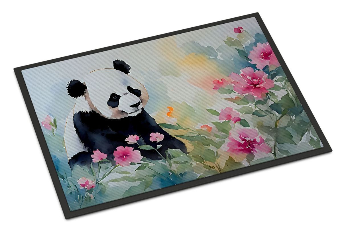Panda Doormat Front Door Mat Indoor Outdoor Rugs For Entryway, Non Slip Washable Low Pile, 24H X 36W_maomaolike.com