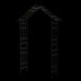 Metal Garden Arch With Adjustable Width W42.52''~W78.15'' Climbing Plants Support Rose Arch Outdoor Black_maomaolike.com