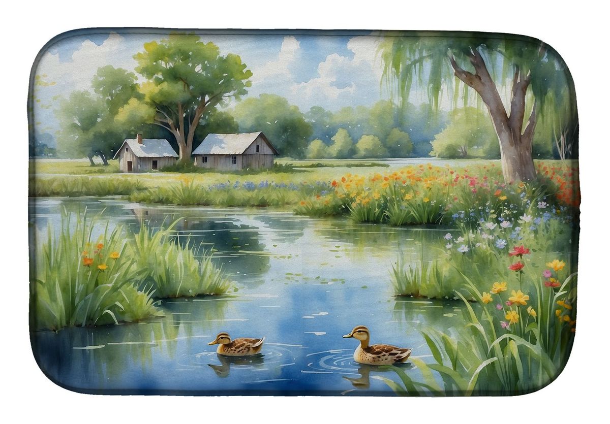 Mother Duck Dish Drying Mat Absorbent Dish Drying Mat Pad For Kitchen Counter Dish Drainer Mat For Countertop, 14 X 21", Multicolor_maomaolike.com