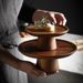 Japanese Style Solid Wood High Foot Tea Fruit Cake Tray, Wooden Tray_maomaolike.com