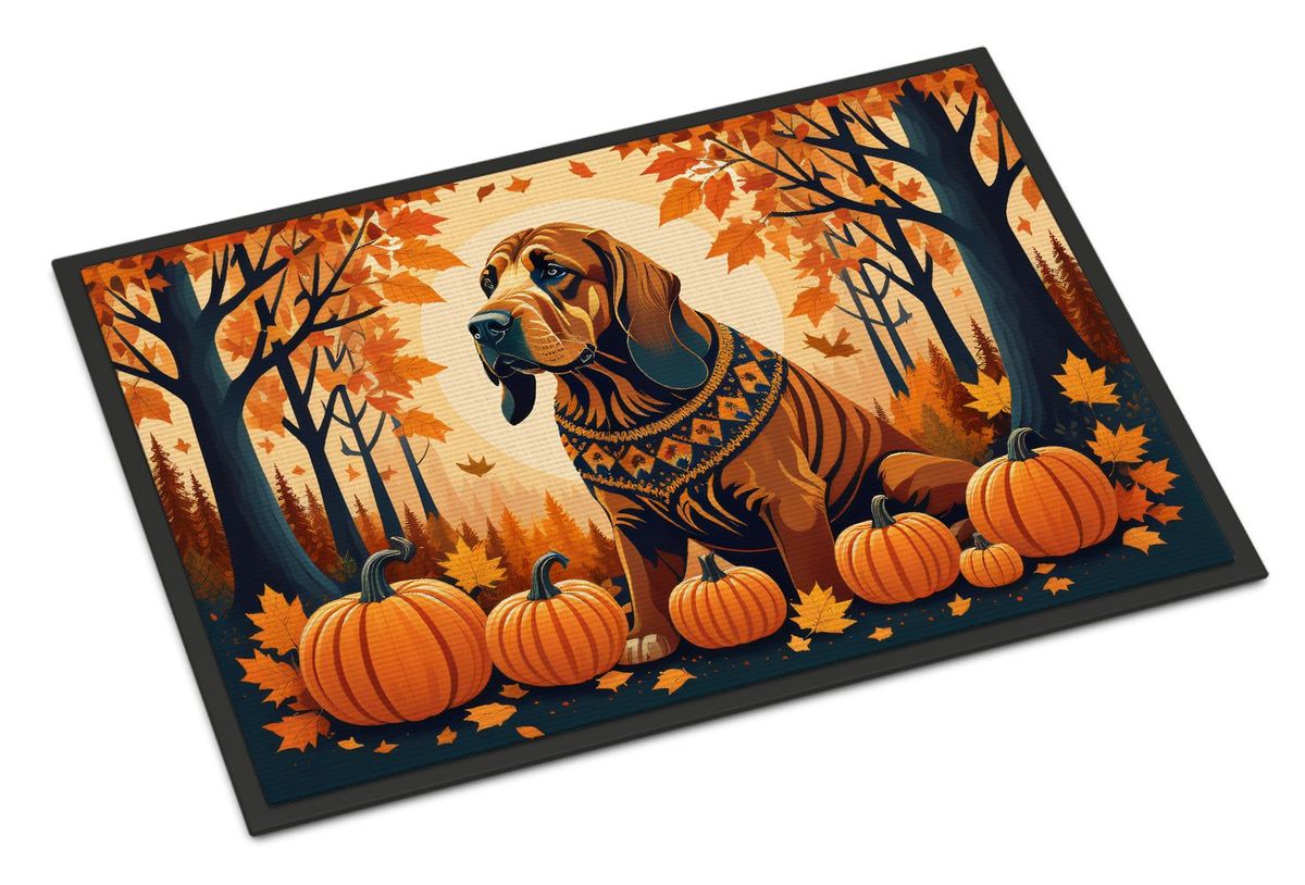 Bloodhound Fall Doormat Front Door Mat Indoor Outdoor Rugs For Entryway, Non Slip Washable Low Pile, 24H X 36W_maomaolike.com