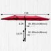 15Ftx9FtDouble-Sided Patio Umbrella Outdoor Market Table Garden Extra Large Waterproof Twin Umbrellas With Crank And Wind Vents For Garden Deck Backyard Pool Shade Outside Deck Swimming Pool_maomaolike.com