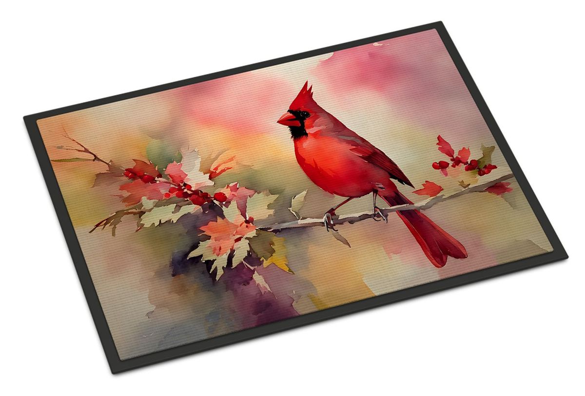 Cardinal Doormat Front Door Mat Indoor Outdoor Rugs For Entryway, Non Slip Washable Low Pile, 24H X 36W_maomaolike.com