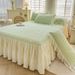 Ice Silk Latex Bed Skirt Set Three-Piece Single Washable Summer Cooling Pad Air Conditioning Mat Princess Style_maomaolike.com