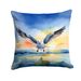 Gull Flying Low Throw Pillow Machine Washable, Indoor Outdoor Decorative Pillow For Couch, Bed Or Patio, 18Hx18W_maomaolike.com