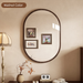 Vintage Bathroom Wall-Mounted Self-Adhesive Washroom Vanity Antique Makeup No-Drill Half-Length Mirror Wall-Hanging_maomaolike.com