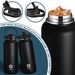 FEIJIAN Thermos Straw Sport Stainless Steel Vacuum Flask Insulated Water Bottle With Handle Lid 950/1200ml_maomaolike.com