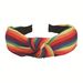 Moon Rainbow Pattern Fabric Headband Knot Printing Female Headband Red Yellow Blue Green Orange Pattern Headband_maomaolike.com