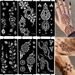 Zhengxiang Wholesale PET Hollow Stencil Middle Eastern Indian Hanna Tattoo Body Template Sticker Spray Painting_maomaolike.com