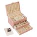 Multifunctional Large Three-Layer Lockable Leather Jewelry Earring Storage Box_maomaolike.com