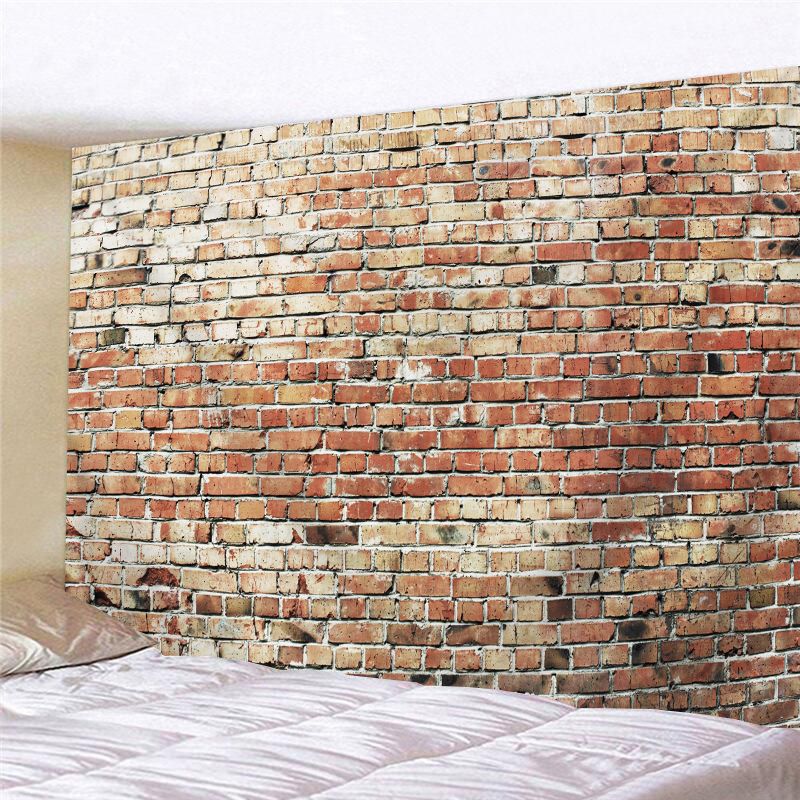 Vintage Brick Pattern Background Living Room Bedroom House Renovation Cloth Live Streaming Wall Decoration Tapestry Canvas_maomaolike.com