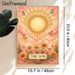 The Sun Tarot Themed Painting Poster, Soft Pastel Vintage Style Poster, Warm Whimsical Design Featuring Sun, Flowers And Butterflies, Ideal For_maomaolike.com