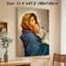 Virgin Mary With Infant Jesus Painting Poster, Warm-toned Traditional Religious Art Poster, Serene Gentle Depiction, Ideal For Home And Prayer Room_maomaolike.com