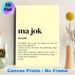 Balkan Slang "Ma Jok" Painting Poster, Warm-toned Minimalist Typographic Poster, Humorous Cultural Slang Decor, Suitable For Home Office And Living_maomaolike.com