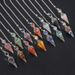 Natural Stone Spirit Pendulum Pendant Latticed Chain Energy Luck Mysterious Reiki Resin For Jewelry Making Accessories_maomaolike.com