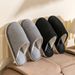 Winter Warm Plush Men Non Slip Soft Comfort Flat Heel Indoor Bedroom Couple's Slippers For Home Shoes In Autumn_maomaolike.com