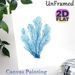 Blue Coral Painting Poster, Soft Watercolor Style Blue Coral Poster, Delicate Textured Design Brings Coastal Vibe, Suitable For Living Room, Bathroom_maomaolike.com