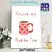 Love Mug Themed Painting Poster, Charming Pink Heart-adorned Mug & Romantic Quote Poster, Sweet Affectionate Decor Ideal For Bedroom, Living Room And_maomaolike.com