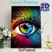 Rainbow Eye Painting Poster, Vibrant Abstract Splash Art Poster, Eye-catching Colorful Eye Design With Paint Splatters, Ideal Artistic Decor For_maomaolike.com