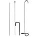Garden Flag Stand Flagpole Weatherproof Wrought Iron Coated Yard Flag Holder For Yard Flag Party Banner Fits 11.8x17.7in Flag_maomaolike.com