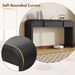 Unique Modern Rounded Silhouette And Smooth Surface Console Table With 2 Drawers For Living Room And Entryway_maomaolike.com