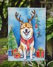 Akita Christmas Reindeer Garden Flag Mailbox Flag Decorative Yard Flag Banner Outside Patio Artwork Yard Flower Beds, Garden Size, Multicolor_maomaolike.com