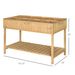 43x18x30in Raised Garden Bed With 8 Pockets And Shelf, Wooden Elevated Planter Box With Legs To Grow Herbs, Vegetables, And Flowers, Natural_maomaolike.com