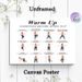Warm-up Exercises Painting Poster, Clear Minimalist Illustrated Workout Guide Poster, Practical Warm-up Reference Ideal For Home Gym, Fitness Studio_maomaolike.com