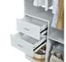 Wooden Closet System With 4 Drawers Storage Cabinet 2 Hanging Rails And Shelves Clothes Built-in Garment Rack Walk-in Closet Organizer For Bedroom White 63"W X 15.7"D X 70.8"H -- 2 Packages_maomaolike.com