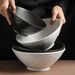 Matte Ceramic Conical Trumpet Large Soup Japanese Rice Salad Snail Instant Noodle Bowl_maomaolike.com