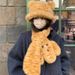 2024 New Cartoon Leopard Print Plush Scarf For Students, Cycling Warmer, Cold-Proof And Warm Fleece Neck Warmer_maomaolike.com