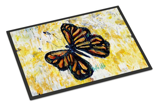 Butterfly Breeze Doormat Front Door Mat Indoor Outdoor Rugs For Entryway, Non Slip Washable Low Pile, 24H X 36W_maomaolike.com