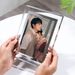 Transparent Glass Display Stand Empty Simple Crystal High-End Photo Frame_maomaolike.com