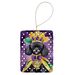 Black Poodle King Of Mardi Gras Porcelain Ornament Christmas Tree Hanging Decorations For Home Christmas Holiday, Rectangle, Gift, Multicolor_maomaolike.com