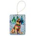 Leonberger Christmas Porcelain Ornament Christmas Tree Hanging Decorations For Home Christmas Holiday, Rectangle, Gift, Multicolor_maomaolike.com