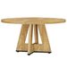 Round Dining Table For 4, 47" Wooden Kitchen Table Farmhouse Dinner Table_maomaolike.com