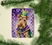 Welsh Terrier King Of Mardi Gras Porcelain Ornament Christmas Tree Hanging Decorations For Home Christmas Holiday, Rectangle, Gift, Multicolor_maomaolike.com