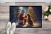 Chesapeake Bay Retriever And Santa Claus Doormat Front Door Mat Indoor Outdoor Rugs For Entryway, Non Slip Washable Low Pile, 24H X 36W_maomaolike.com