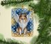Sheltie My Angel Porcelain Ornament Christmas Tree Hanging Decorations For Home Christmas Holiday, Rectangle, Gift, Multicolor_maomaolike.com