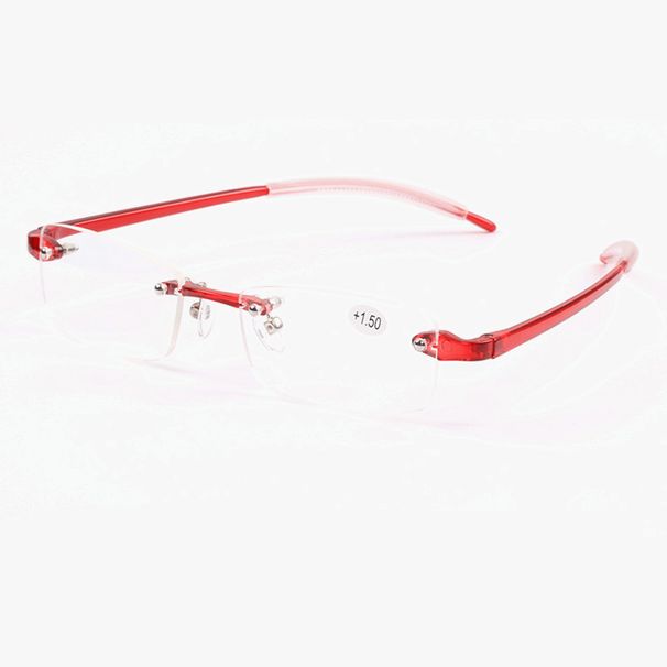 Unisex Frameless reading glasses 125 degrees 175 degrees men's and women's fashion plastic frameless cutting edge glasses_maomaolike.com