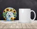 American Eskimo In Sunflowers Large Sandstone Coasters Pack Of 4 Absorbent Round Coasters Decor Gifts For Men Or Women, 4 In, Multicolor_maomaolike.com