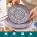 vancasso 16/32/48-PCS Ceremic Plate Porcelain Dinnerware Set Bohemian Mandala Patterned With Dinner Plate,Dessert_maomaolike.com