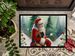 Mastiff And Santa Claus Doormat Front Door Mat Indoor Outdoor Rugs For Entryway, Non Slip Washable Low Pile, 24H X 36W_maomaolike.com